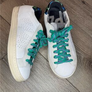 P448 John low top sneakers with glitter leopard print